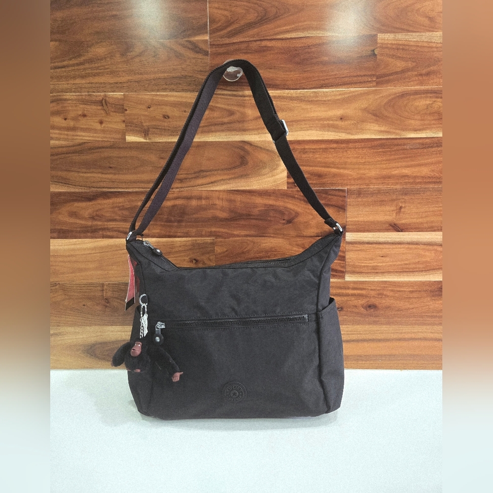 KIPLING BAG BLACK MEDIUM CROSSBODY ADJUSTABLE ALENYA NEW